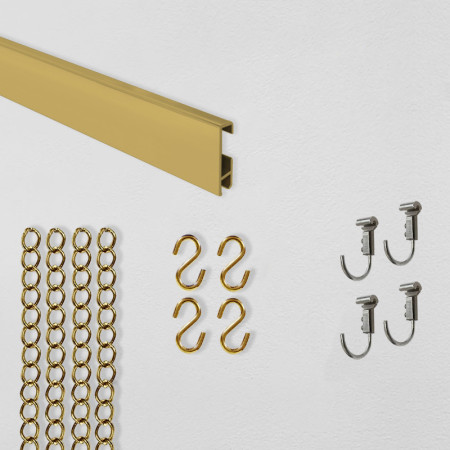 Clip-Rail Steel Chain Hanging Kit (Ready to use)