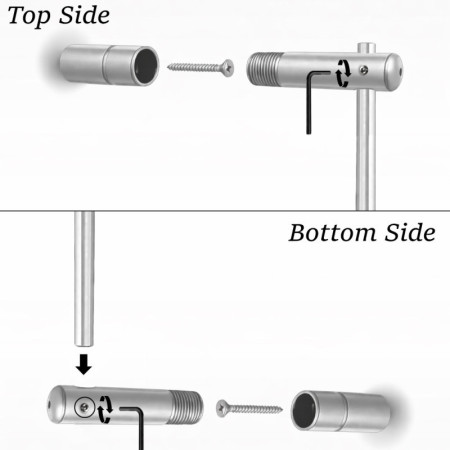 Wall To Wall Rod Display Fittings (6mm Rod)