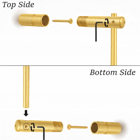 Wall To Wall Rod Display Fittings (6mm Rod)