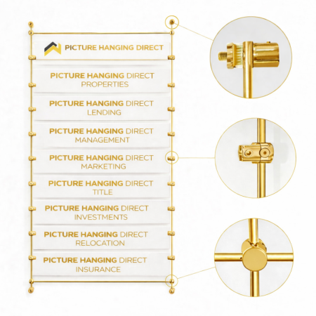 Flush-to-Wall Suspended Acrylic Sign Rod Display Kit