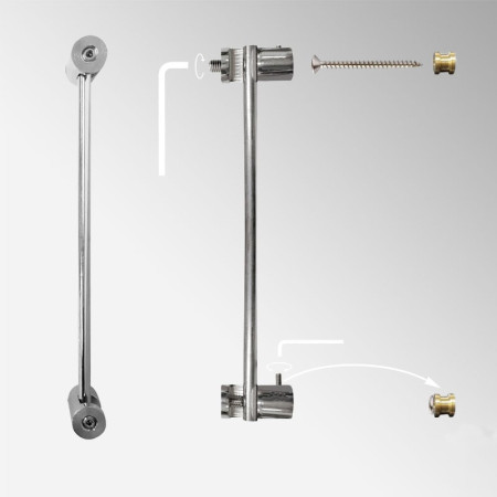 Flush-to-Wall Suspended Acrylic Sign Rod Display Kit