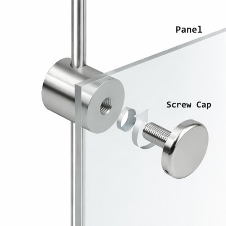 Single-Sided Rod Support for Panels with Holes