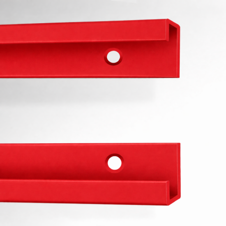 Top Bottom MDF Board Display Rail