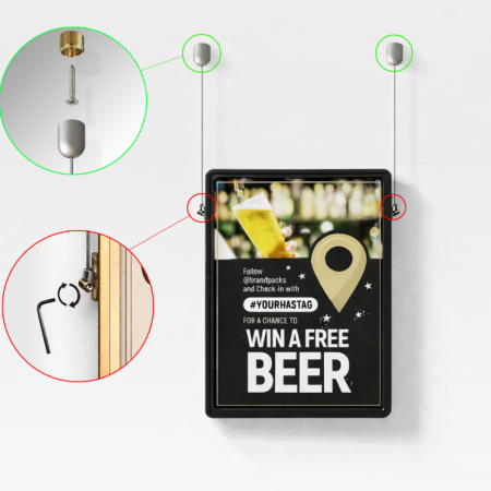 Double-Sided Ceiling Cable Poster Display Kit