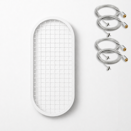 Oval Mesh Grid Ceiling Mounted Metal Display Panel