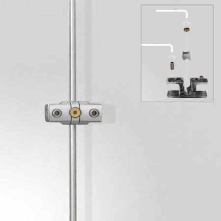 Rod Double Panel Support Clamp (10MM Vertical Dual-grip)
