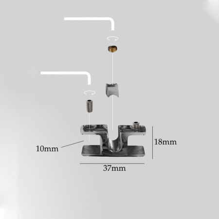Rod Double Panel Support Clamp (10MM Vertical Dual-grip)