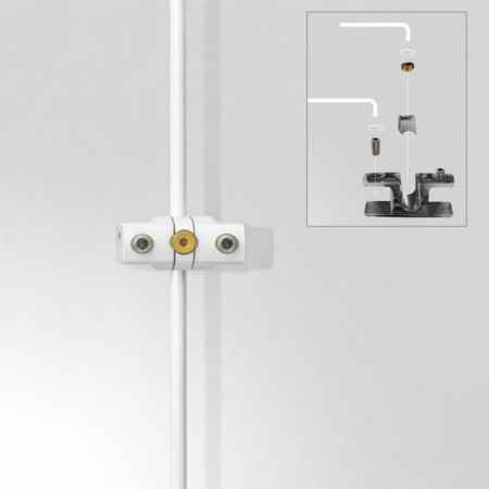 Rod Double Panel Support Clamp (10MM Vertical Dual-grip)