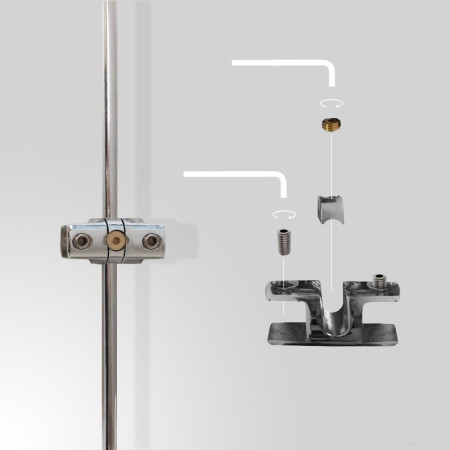 Rod Double Panel Support Clamp (10MM Vertical Dual-grip)