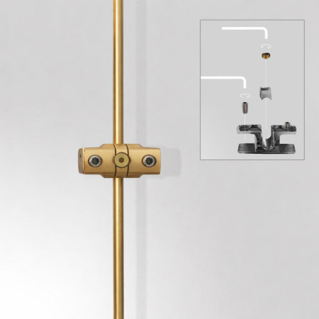 Rod Double Panel Support Clamp (10MM Vertical Dual-grip)