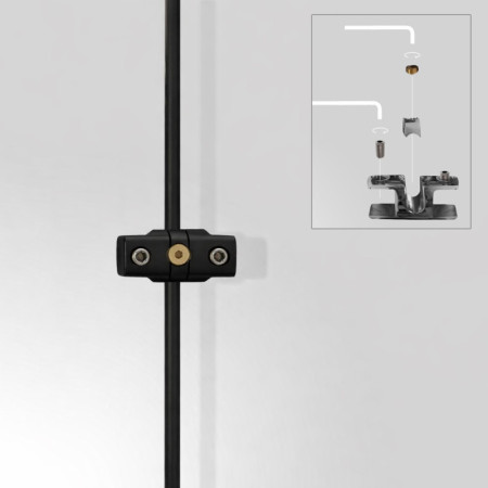 Rod Double Panel Support Clamp (10MM Vertical Dual-grip)