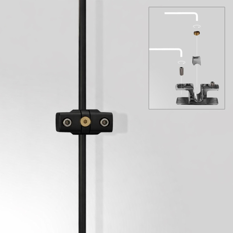 Rod Double Panel Support Clamp (10MM Vertical Dual-grip)