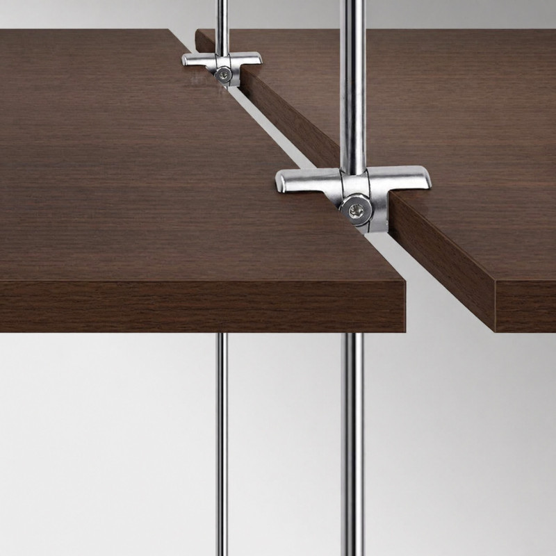 Rod Double Shelf Support Clamp