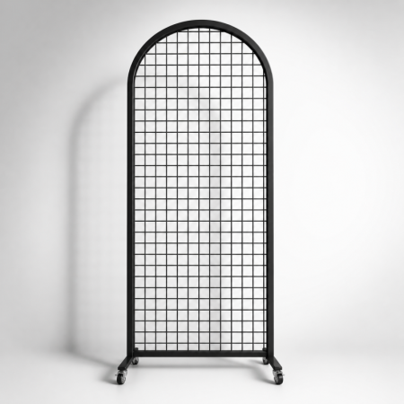 Arch Mesh Display Panel on Castors