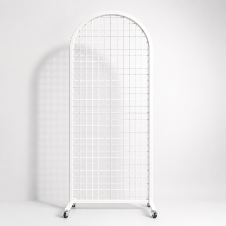 Arch Mesh Display Panel on Castors