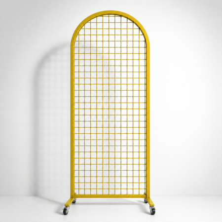 Arch Mesh Display Panel on Castors
