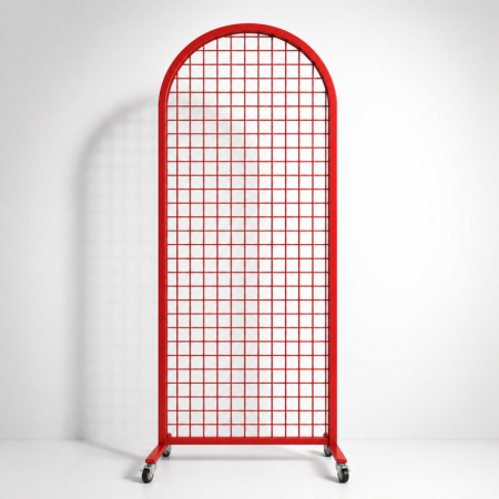 Arch Mesh Display Panel on Castors