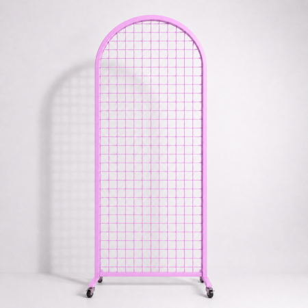 Arch Mesh Display Panel on Castors
