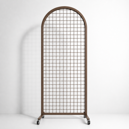 Arch Mesh Display Panel on Castors