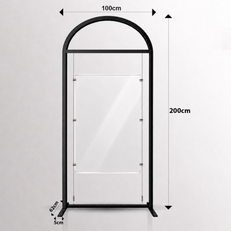 Arch Display Panel with Suspended Acrylic Poster Holder A0 Portrait Landscape