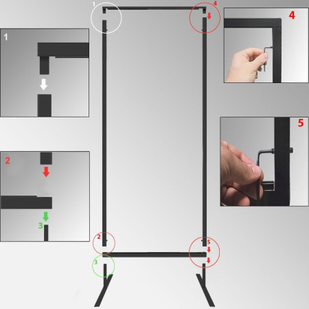 Arch Display Panel with Suspended Acrylic Poster Holder A0 Portrait Landscape