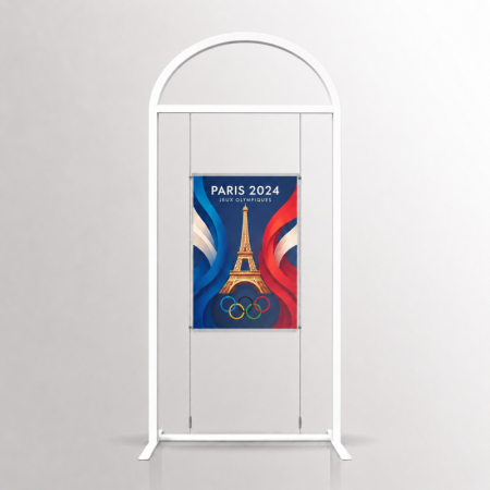 Arch Display Panel with Suspended Acrylic Poster Holder A1 Portrait Landscape