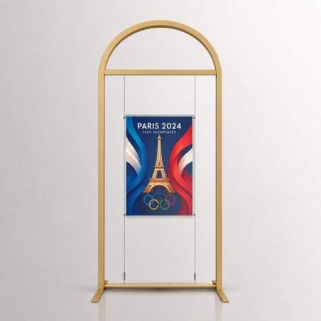 Arch Display Panel with Suspended Acrylic Poster Holder A1 Portrait Landscape