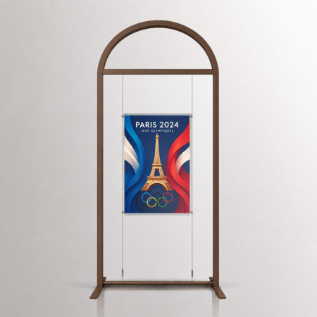 Arch Display Panel with Suspended Acrylic Poster Holder A1 Portrait Landscape