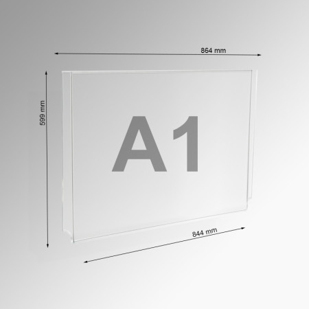 Arch Display Panel with Suspended Acrylic Poster Holder A1 Portrait Landscape