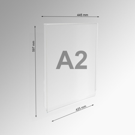 Arch Display Panel with Suspended Acrylic Poster Holder A2 Portrait Landscape