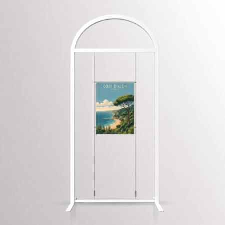 Arch Display Panel with Suspended Acrylic Poster Holder A2 Portrait Landscape