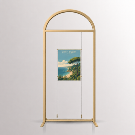 Arch Display Panel with Suspended Acrylic Poster Holder A2 Portrait Landscape