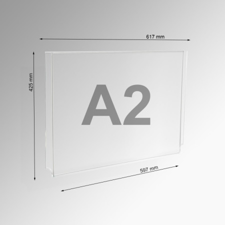 Arch Display Panel with Suspended Acrylic Poster Holder A2 Portrait Landscape