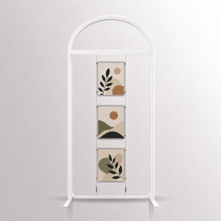 Arch Display Panel with Suspended Acrylic Poster Holder A3 Portrait Landscape