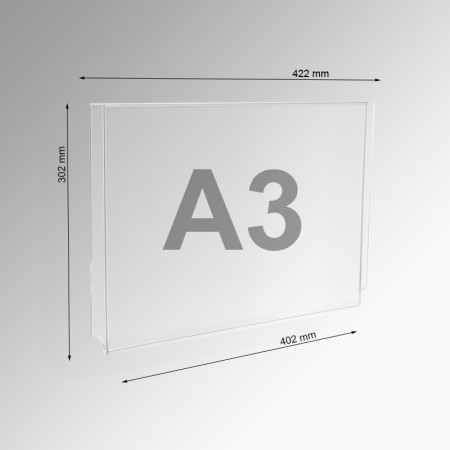 Arch Display Panel with Suspended Acrylic Poster Holder A3 Portrait Landscape
