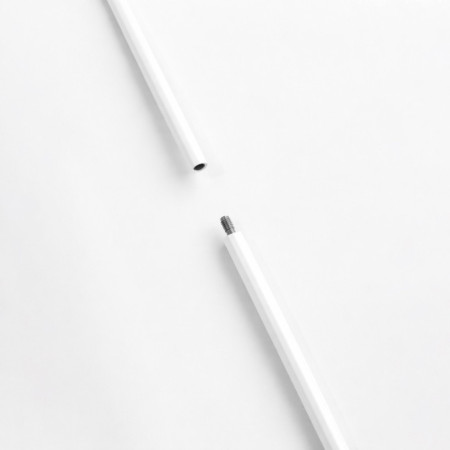 White Suspended Rod Display Glass Shelves Kit – 6mm Rod Shelf Support System (Fittings Only No Glass)