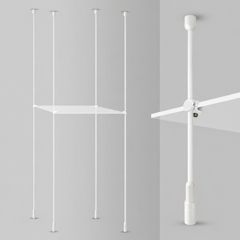 Rod Display Glass Shelves Kit