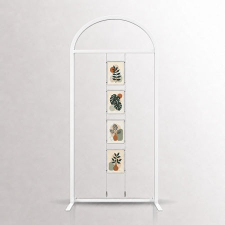 Arch Display Panel with Suspended Acrylic Poster Holder A4 Portrait Landscape