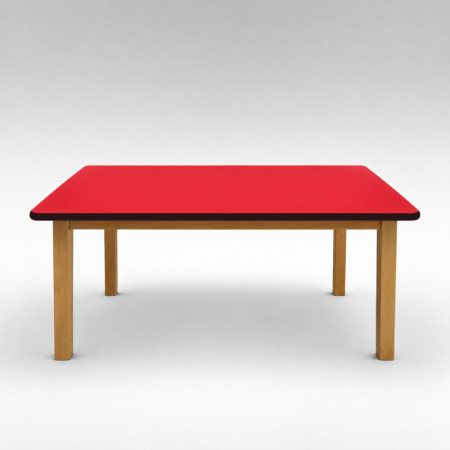 Kids Wooden Rectangular Table – Modern Natural Wood Finish