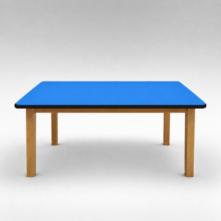 Kids Wooden Rectangular Table – Modern Natural Wood Finish
