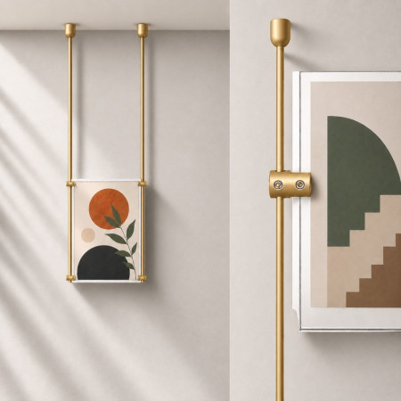 A4 Ceiling Mounted Rod Display System