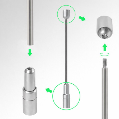 A0 Ceiling to Floor Mounted Rod Display System