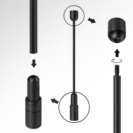 A1 Ceiling to Floor Mounted Rod Display System