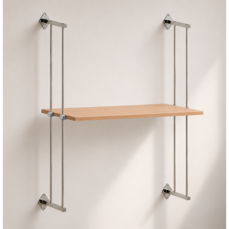Wall to Wall Rod Display Wooden Shelf (Fittings Only)