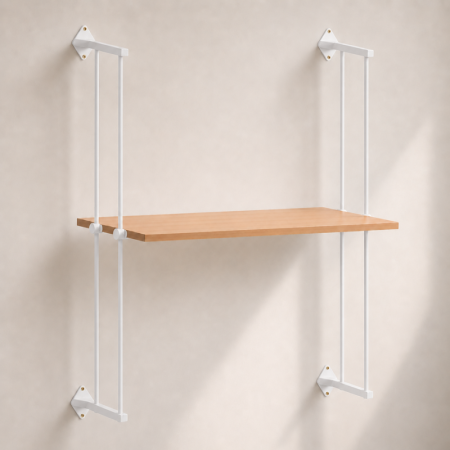 Wall to Wall Rod Display Wooden Shelf (Fittings Only)