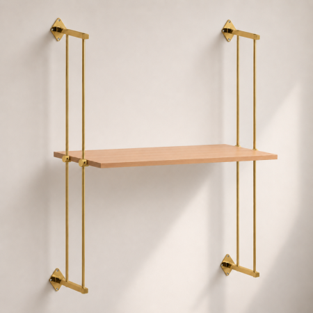 Wall to Wall Rod Display Wooden Shelf (Fittings Only)