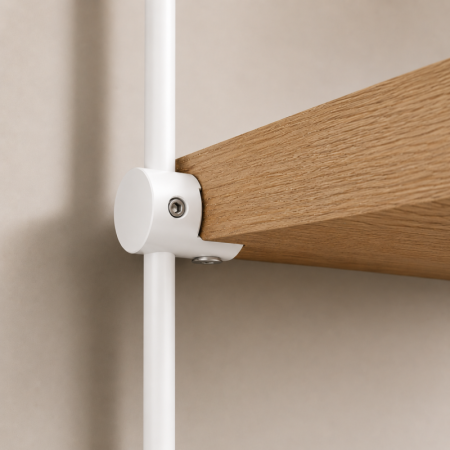 Wooden Shelf Support for 6mm Rod – Fits Shelves Up to 35mm Thick