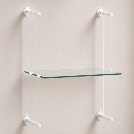Wall to Wall Glass Shelf Cable Display Kit (Fittings Only)