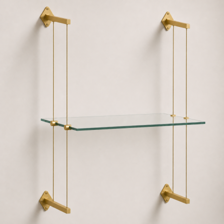 Wall to Wall Glass Shelf Cable Display Kit (Fittings Only)