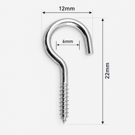 Curtain Wire Hook & Eye Set  Open Hook & Closed Eye Fixings